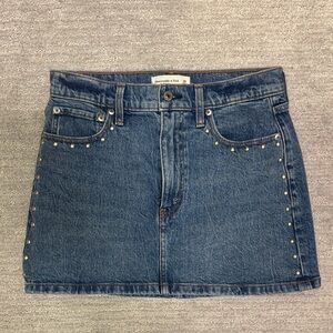Abercrombie & Fitch Studded Blue Mini Skirt